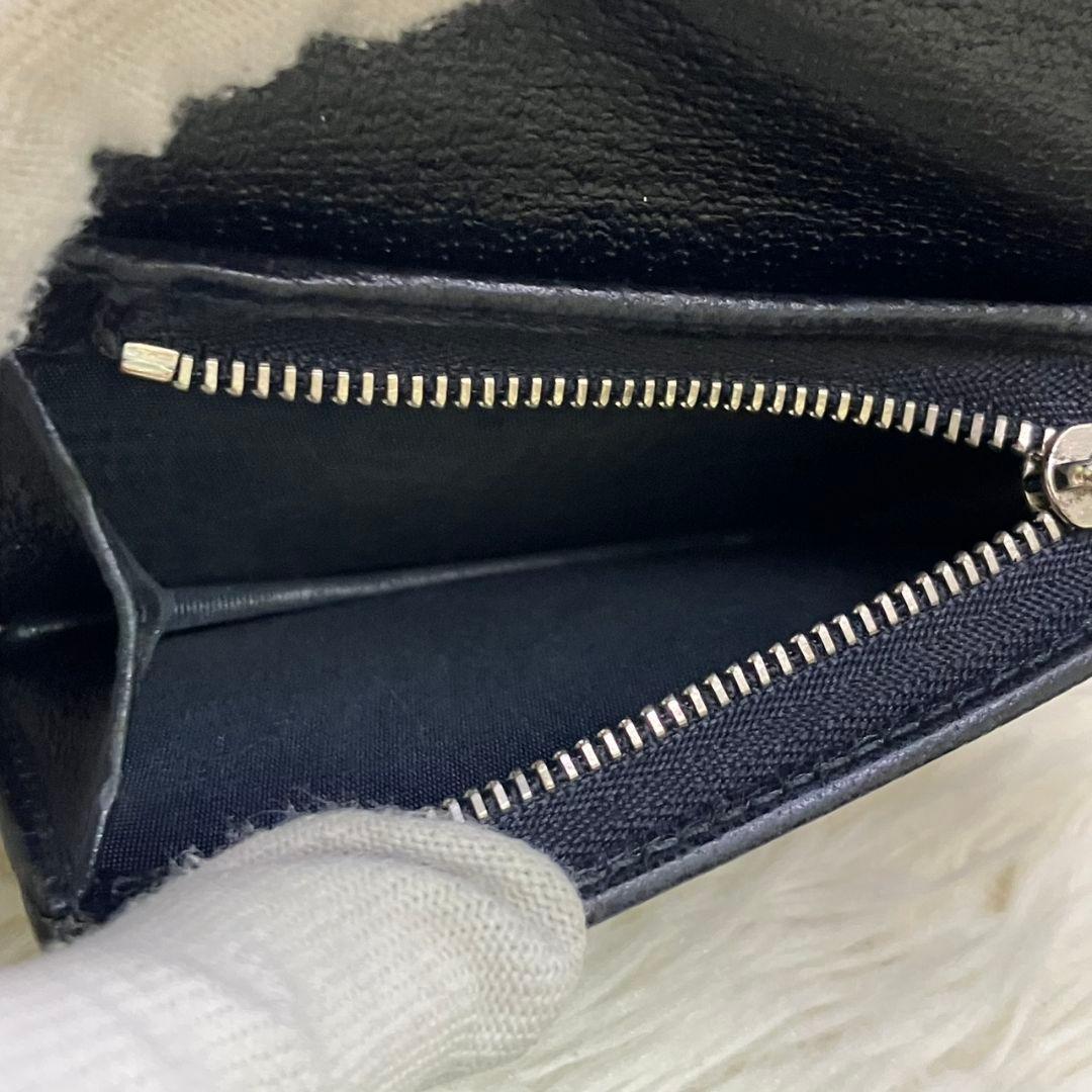 極美品　グッチ　オフィディア　折財布　GGマーモント　スプリーム　ネイビー