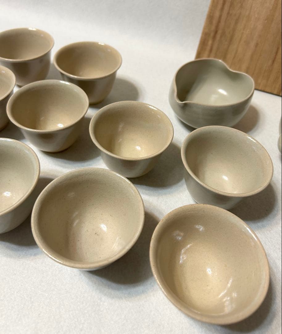 ふく光 松村栄吉 茶器揃 急須 湯冷まし 湯呑 煎茶道具 煎茶器 茶道具 共箱