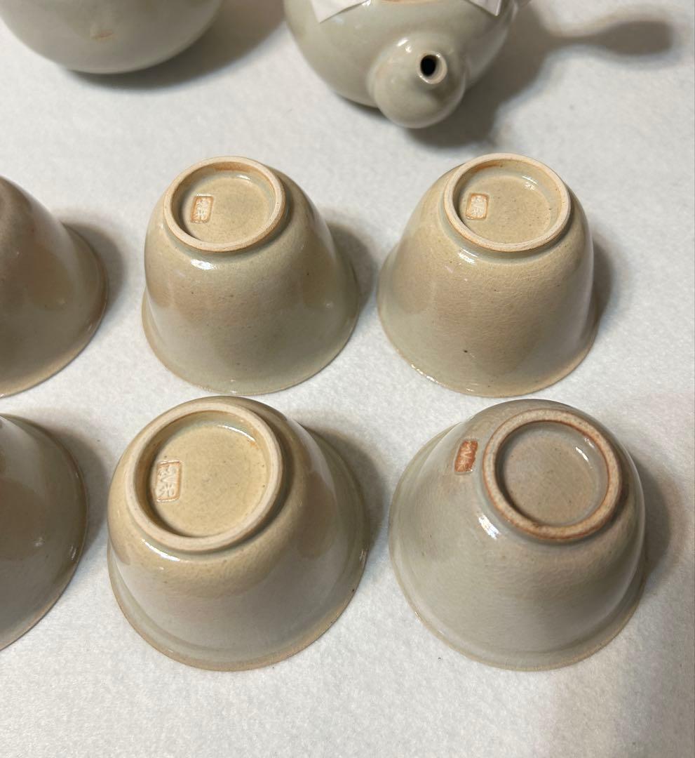 ふく光 松村栄吉 茶器揃 急須 湯冷まし 湯呑 煎茶道具 煎茶器 茶道具 共箱