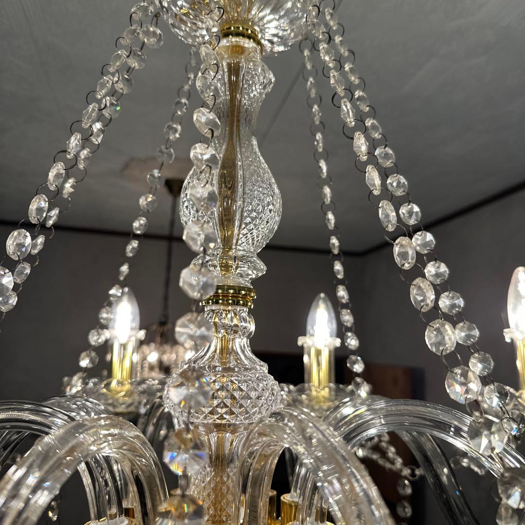 ヴィンテージ　美しすぎるガラスのシャンデリア　引き取り限定