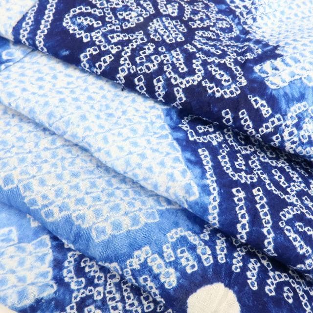 専用Y3483◆美品 有松鳴海絞り 綿 仕付け糸付 手縫い仕立て 高級浴衣