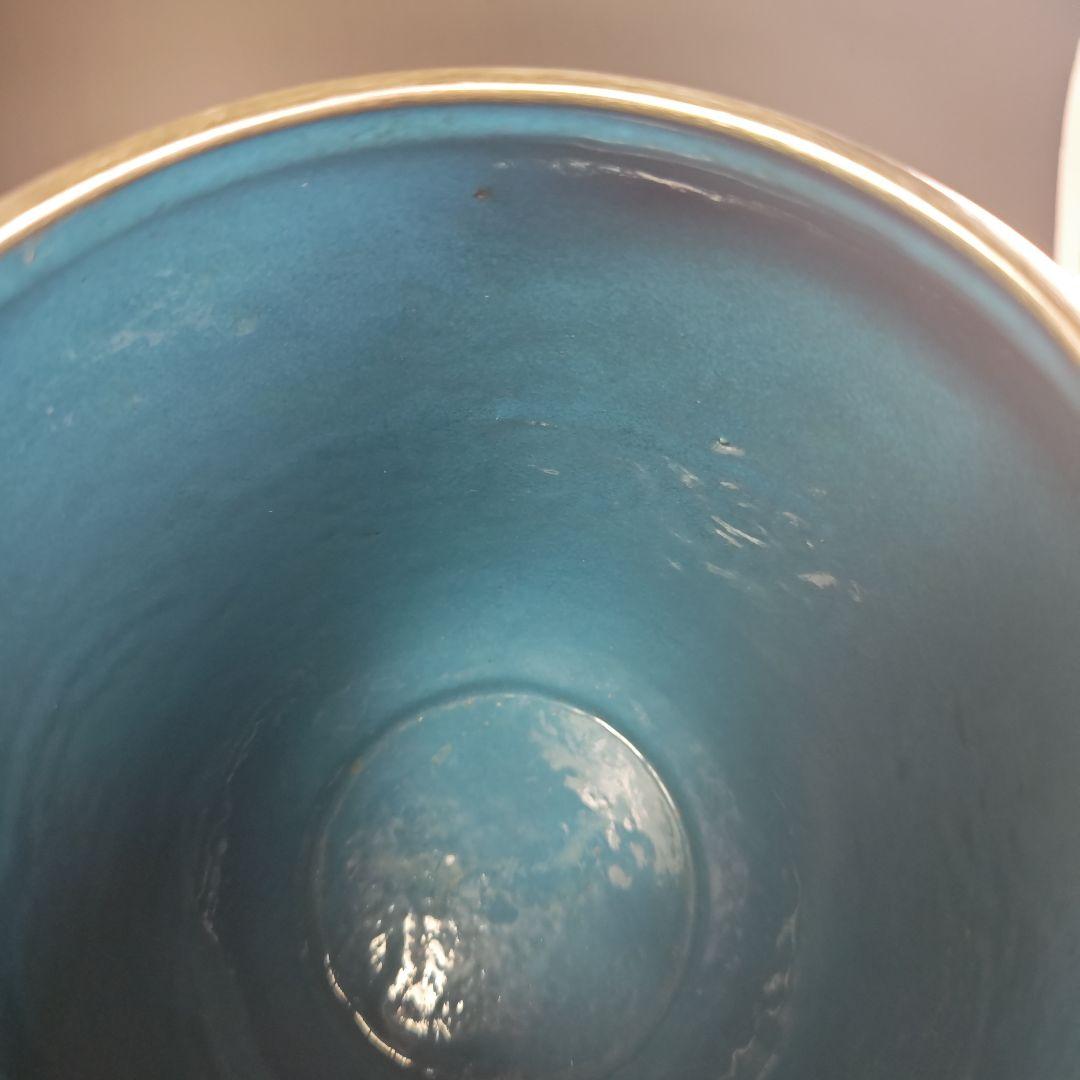 ウ249 水指『七宝　波桜尽くし紋　水指　木箱』茶道具