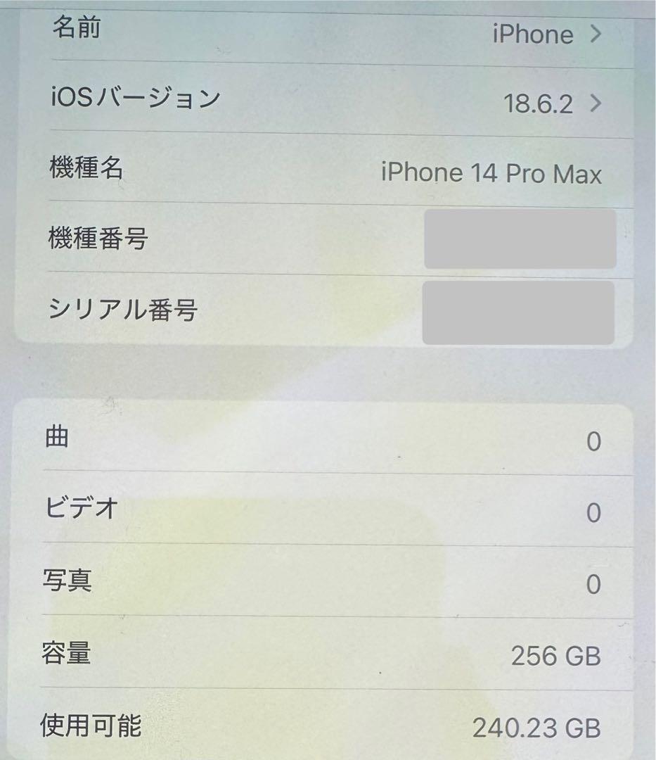 iPhone 14 Pro Max 256GB 最大容量90%