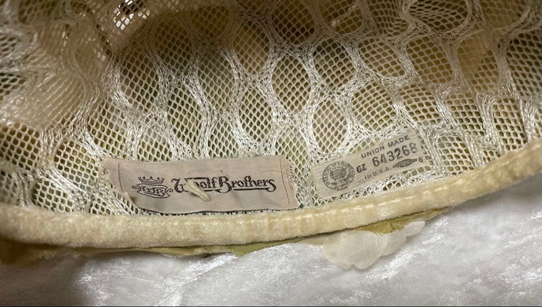 アンティーク 布花 フラワーハット ハット 帽子 蚤の市 ブロカント