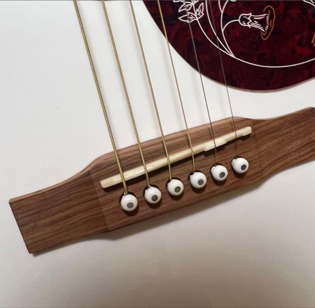 epiphone hummingbird white ハードケース付き未使用難有