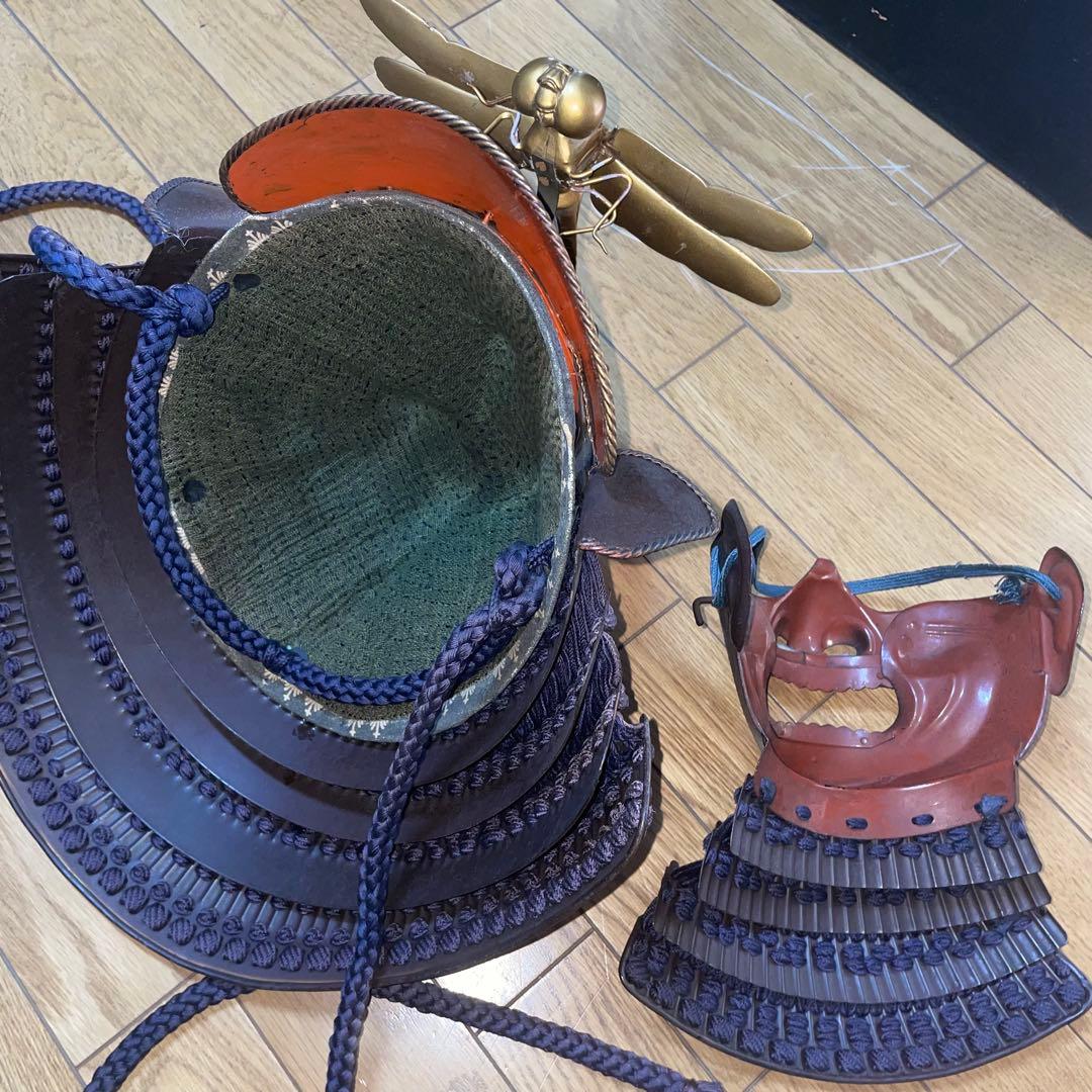 忠*読様 【希少銘品】薩摩住光忍作 甲冑一式 トンボ前立て兜 等身大武者鎧 専用