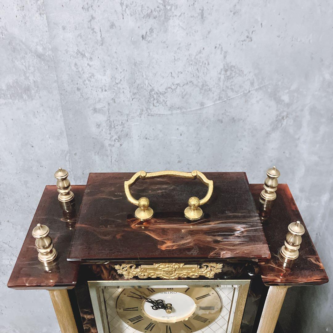 【超希少】セイコー 置き時計 ウェストミンスター 大理石調 高級感