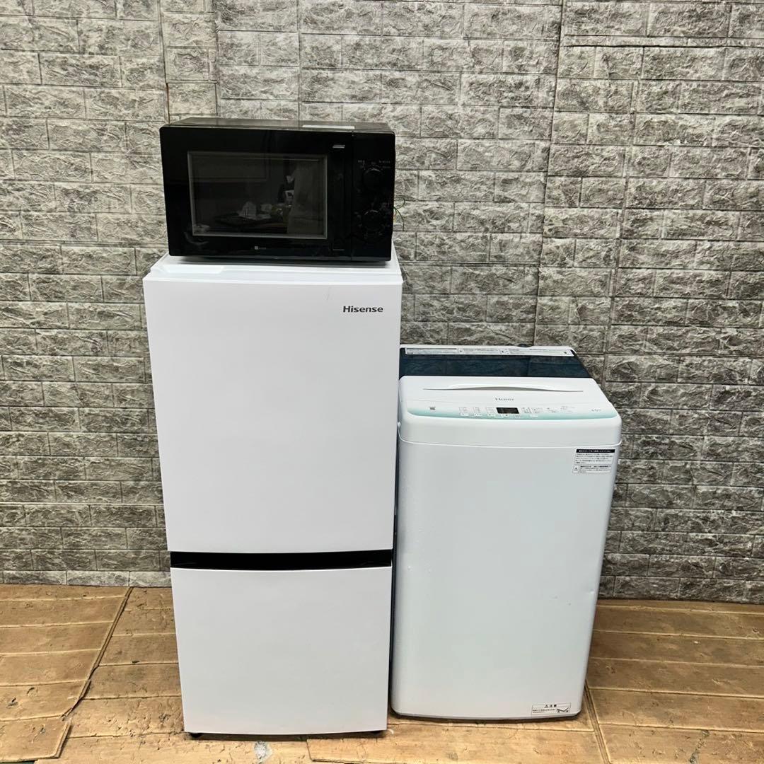 38 21〜22年製　冷蔵庫　洗濯機　電子レンジ　セット　小型　一人暮らし　綺麗