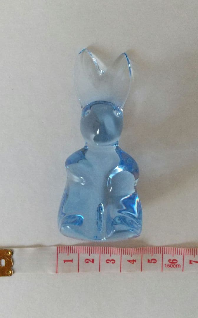 BACCARATバカラ　兎ウサギ　開運　ブルー系　置物　未使用　廃盤
