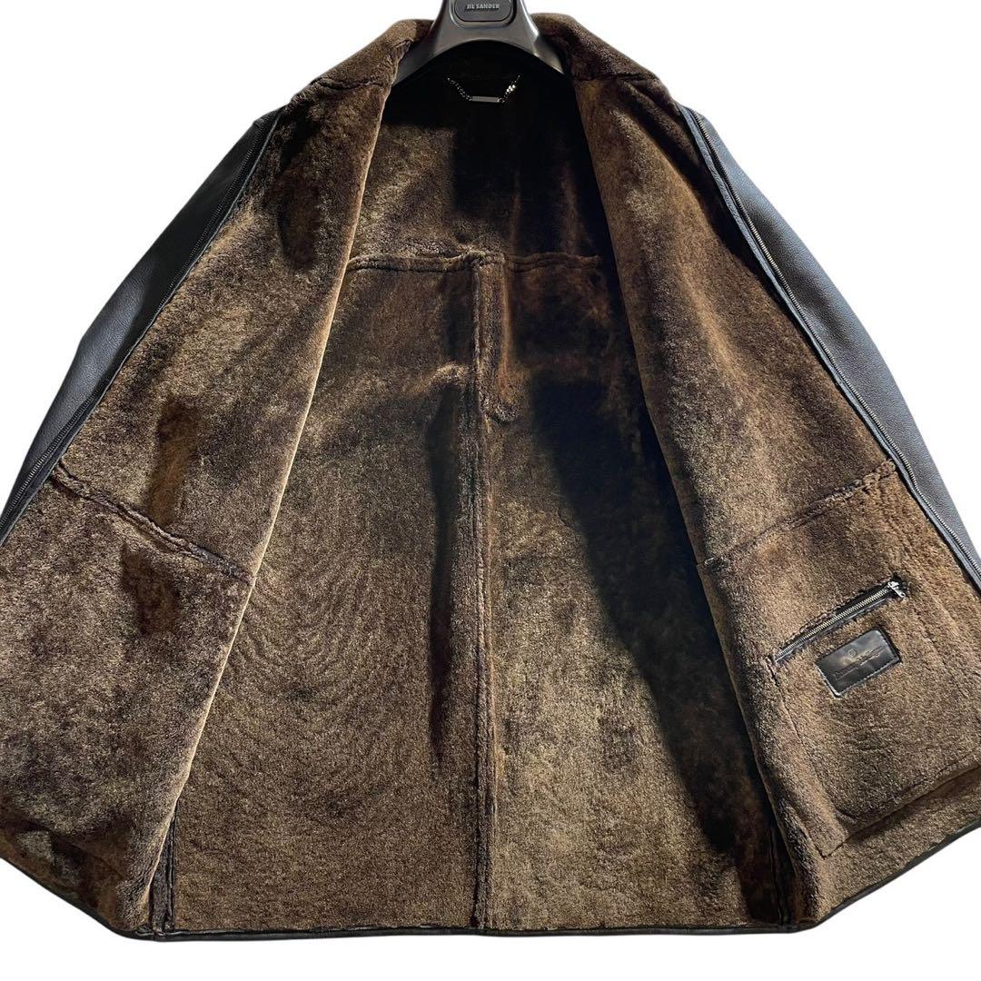 Ermenegildo Zegna ムートンコート レザーコート　ラム　L