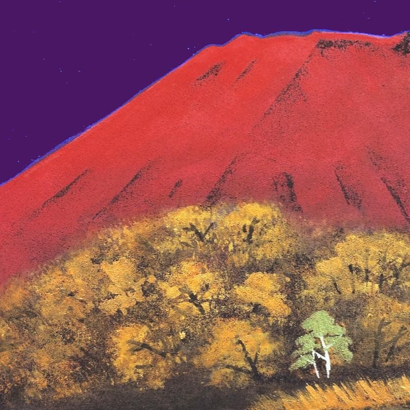 ☆佐藤昭三☆「赤富士」日本画　SMサイズ