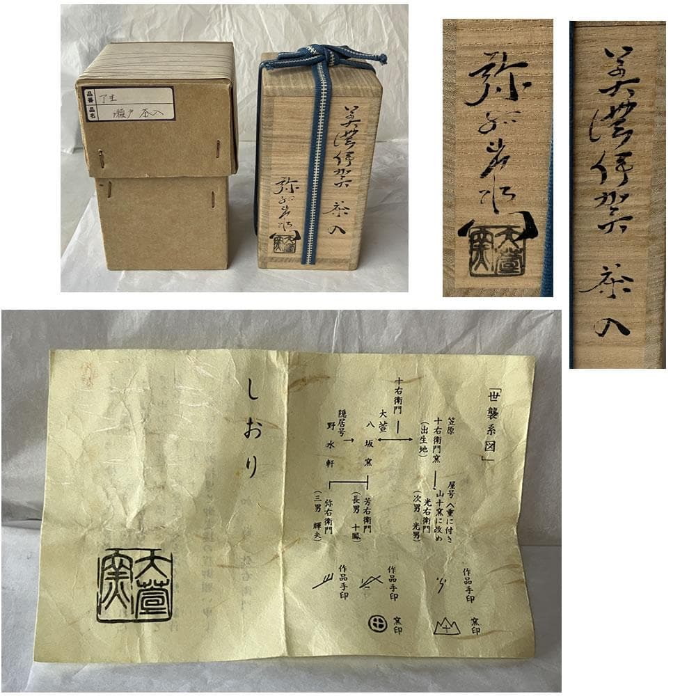 e3126 加藤弥右衛門 美濃伊賀 茶入 共箱 耳付茶入 茶道具