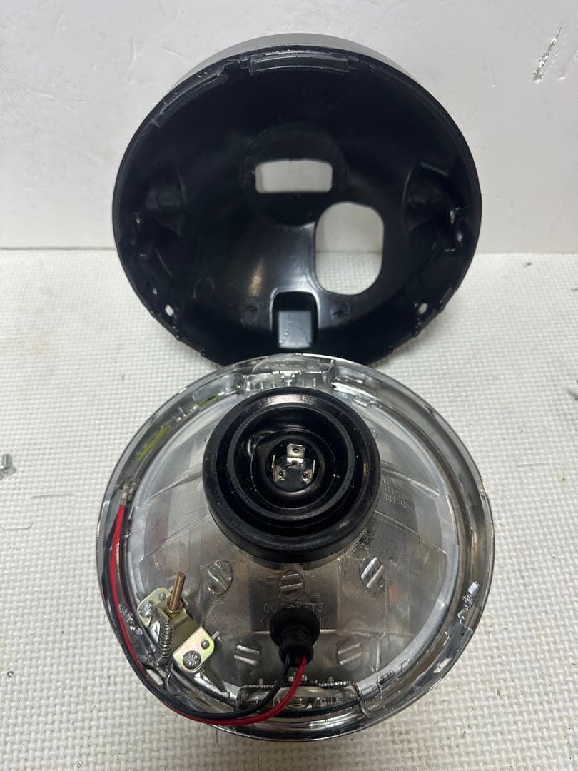 美品/当時物IPF凹みレンズ付きヘッドライトASSY/イエローレンズシビエ