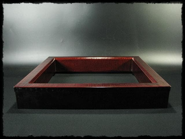 惺斎好 多田 桂寛 炉縁 溜塗 布目 布摺 布張 表千家 茶道具 f243