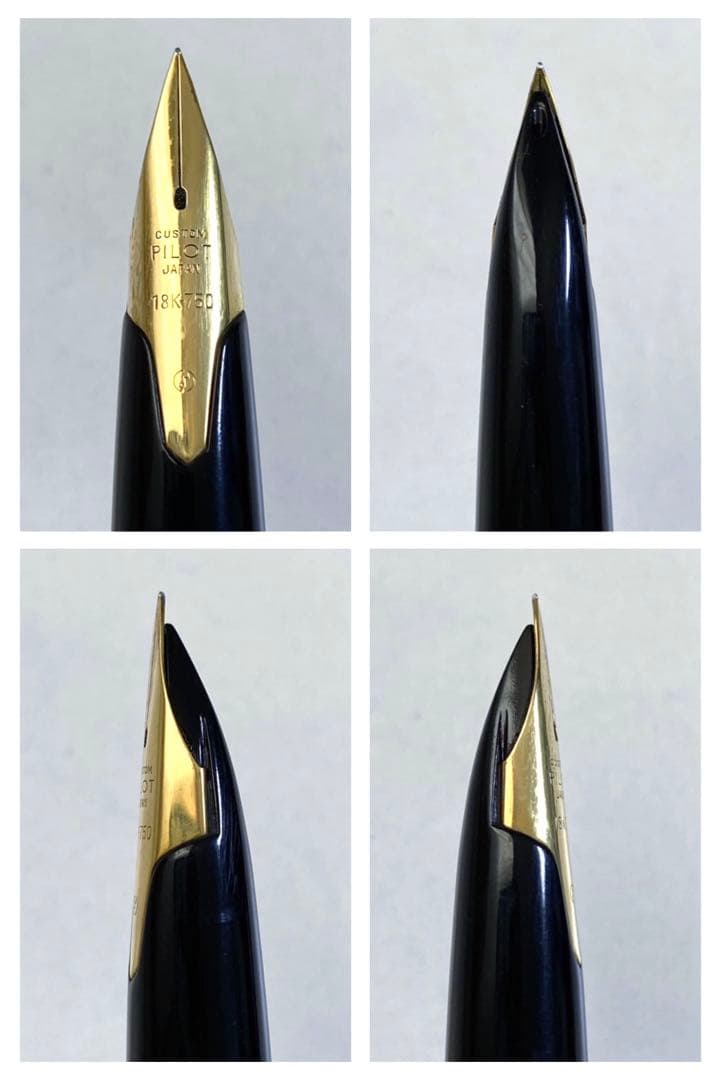 PILOT パイロット エリート スターリングシルバー 万年筆 ペン先 18K