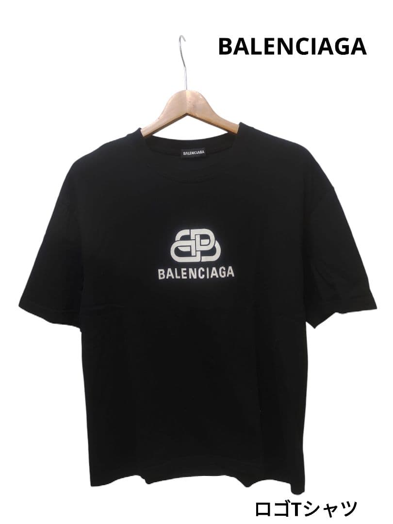 BALENCIAGA メンズ　ロゴTシャツ ブラック　S