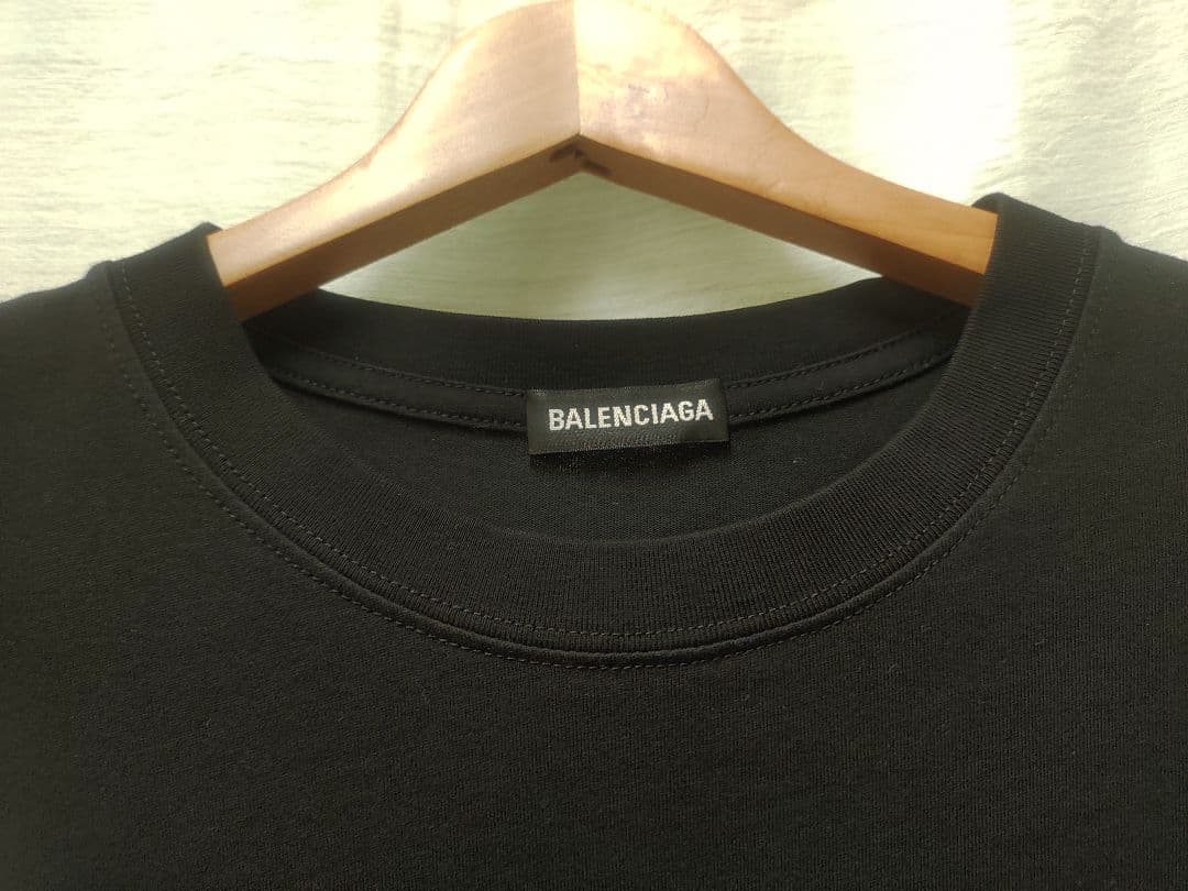 BALENCIAGA メンズ　ロゴTシャツ ブラック　S