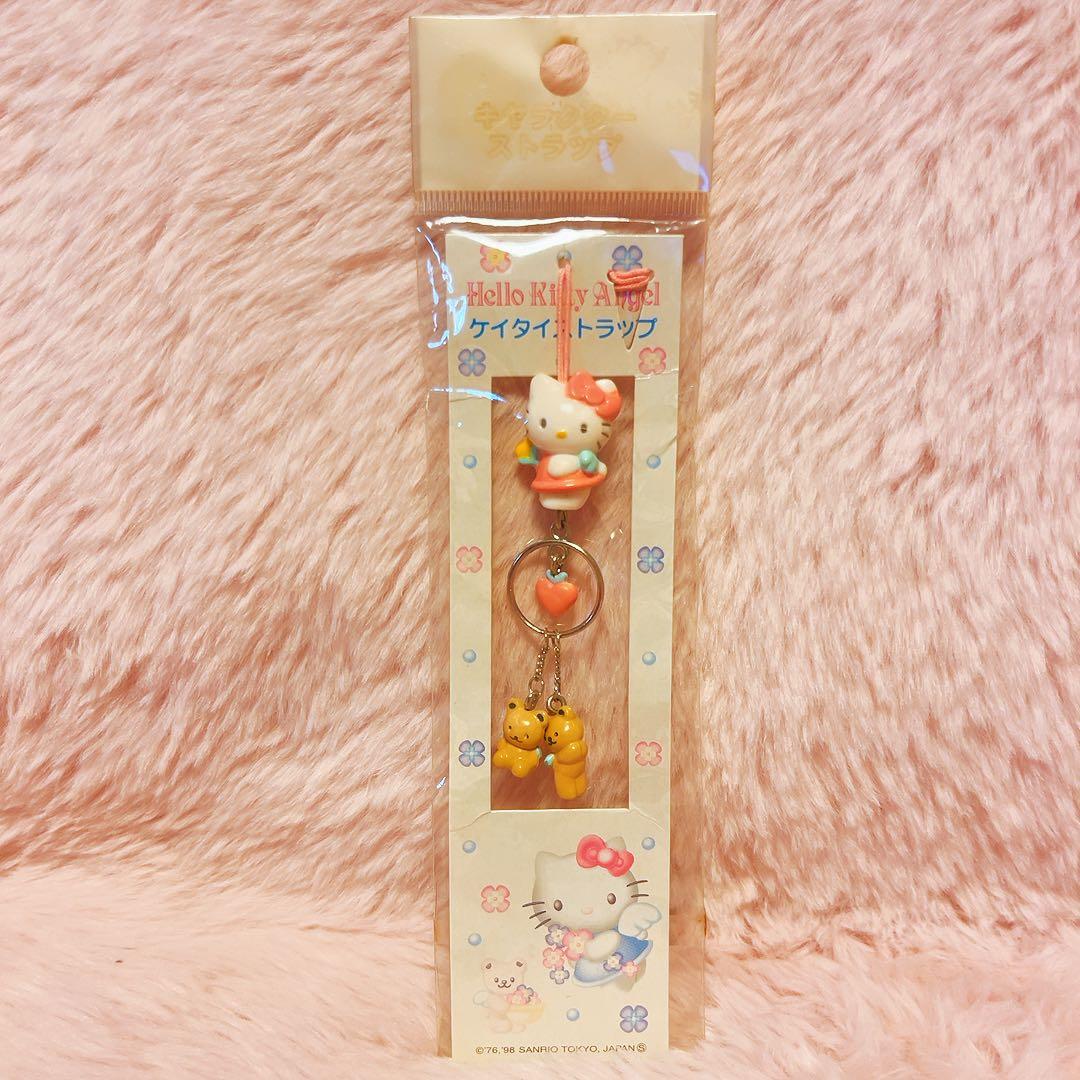 希少レア　ハローキティ　エンジェル　タイニーチャム　ストラップ　1998 レトロ