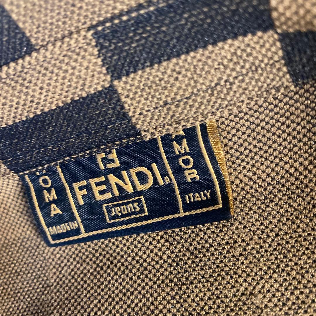 FENDI チェック柄 長袖 レディースシャツ　中古