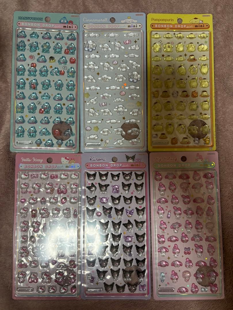 【国内正規品】サンリオキャラクター ミニシール 6パックセット　ボンボンドロップ