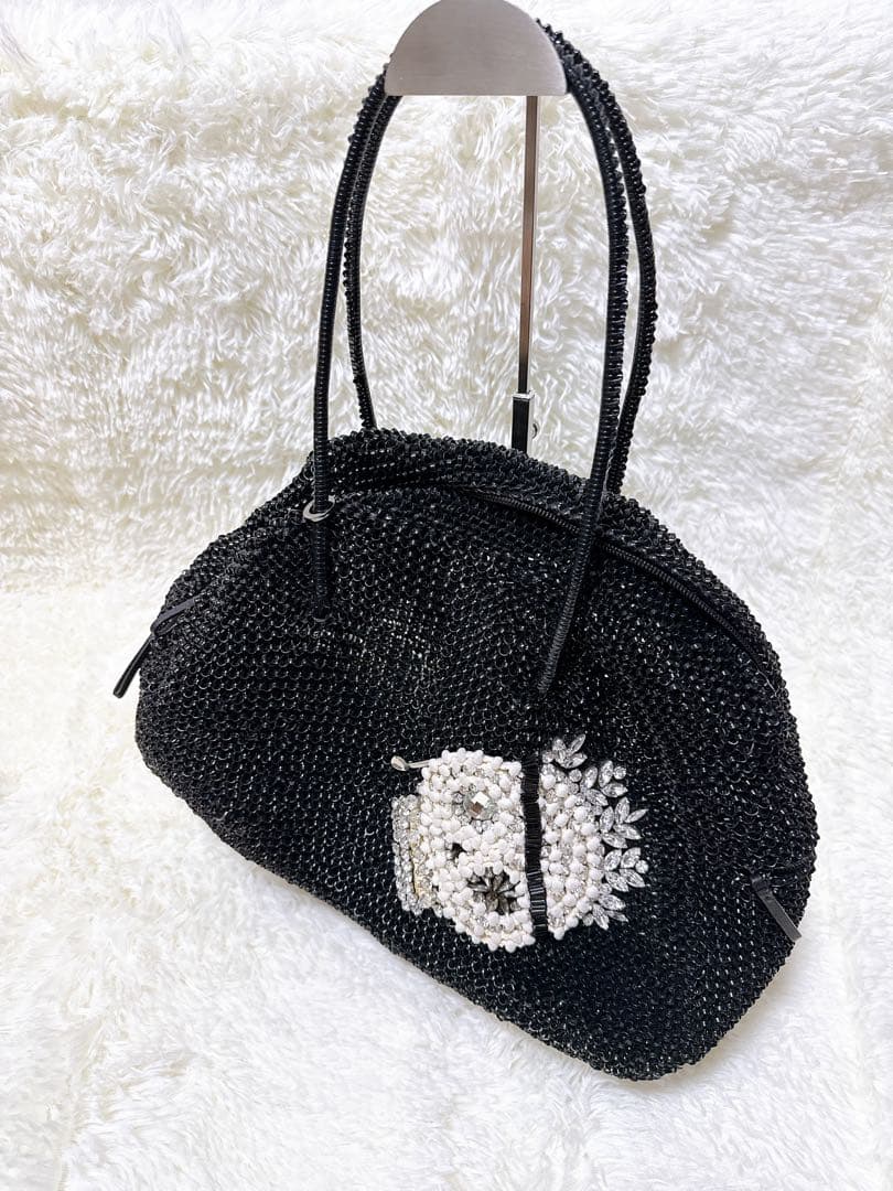 アンテプリマ ANTEPRIMA スカル ビジュー ワイヤーバッグ ブラック