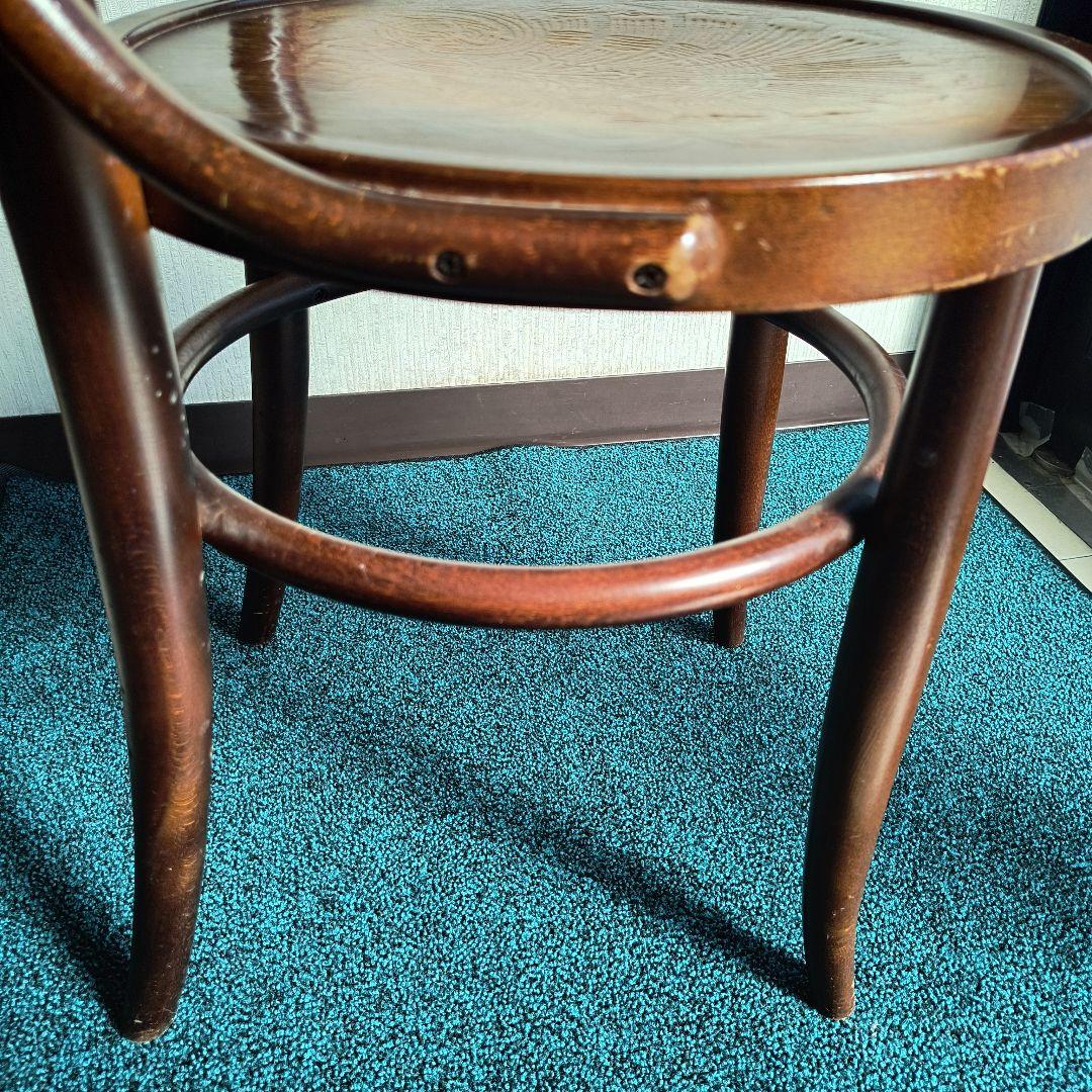 曲げ木デザイン 木製　椅子 ブラウン　アンティーク