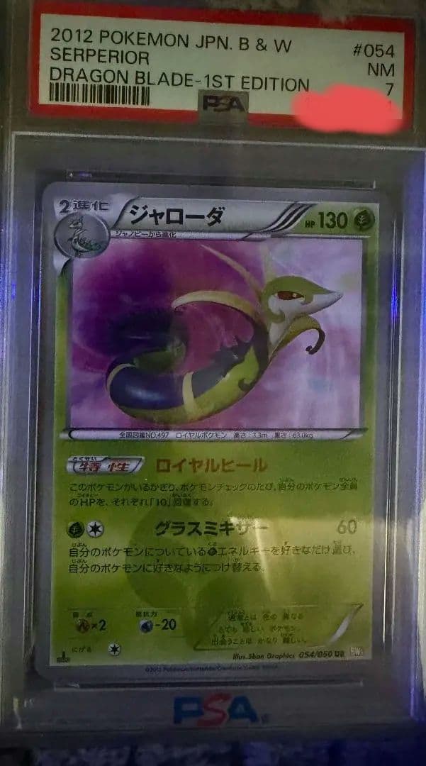 ポケモンカード　ジャローダ　UR BW5 色違い　PSA7