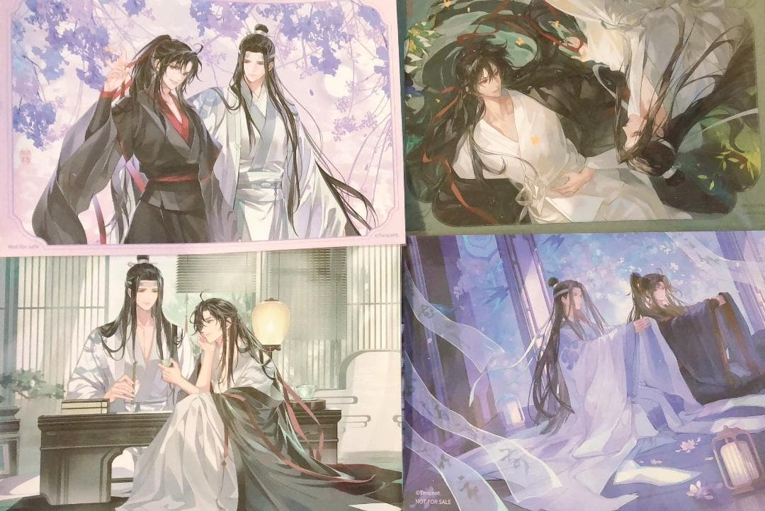 魔道祖師　カフェ　魏無羨　藍忘機　特典　ランチョンマット　全種コンプ　ポスター