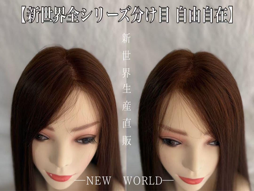 2026新世界　人毛　ウィッグ　フルウィッグ　シルクスキン　医療ウィッグ　レミー