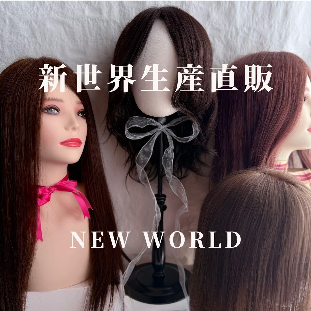2026新世界　人毛　ウィッグ　フルウィッグ　シルクスキン　医療ウィッグ　レミー