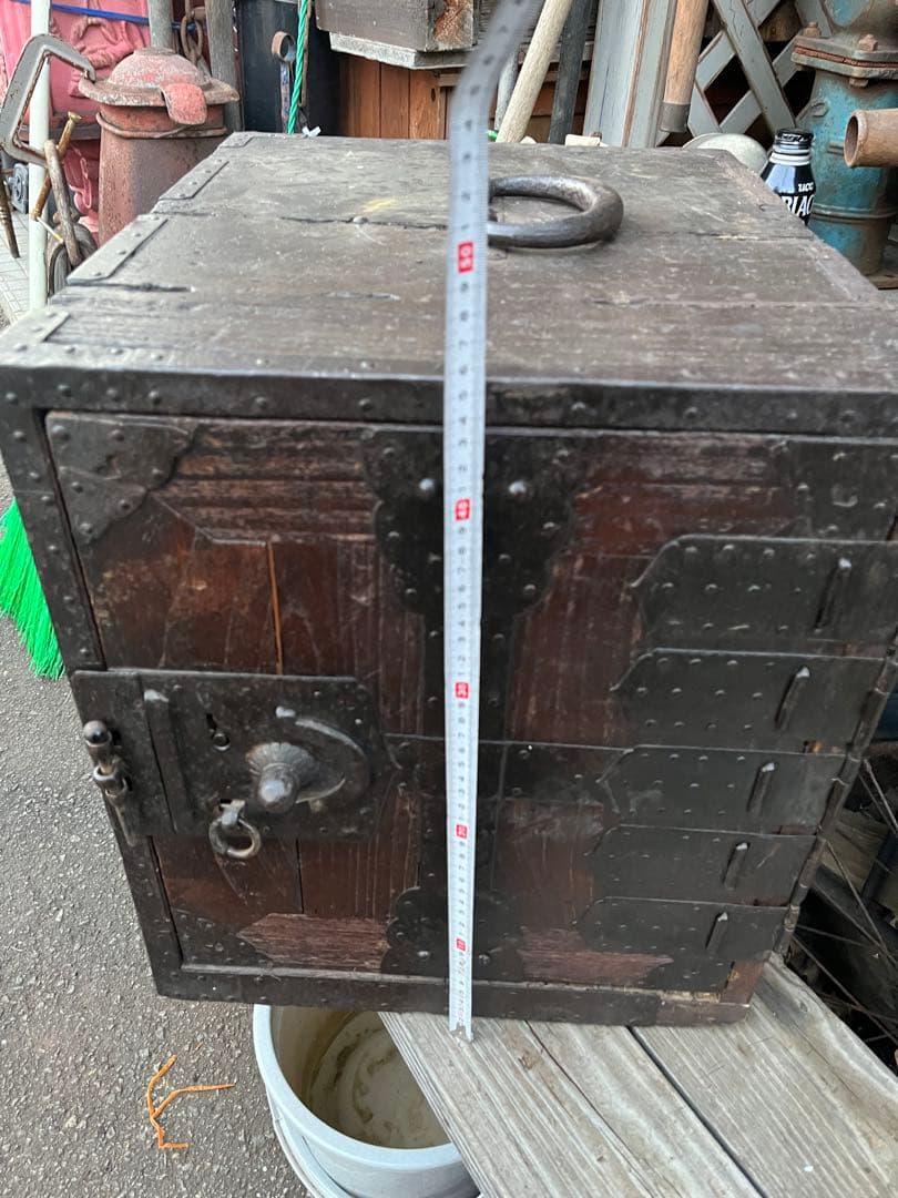 レトロ舟金庫、舟金庫、レトロ金庫、木製金庫、昭和レトロ金庫、舟箪笥