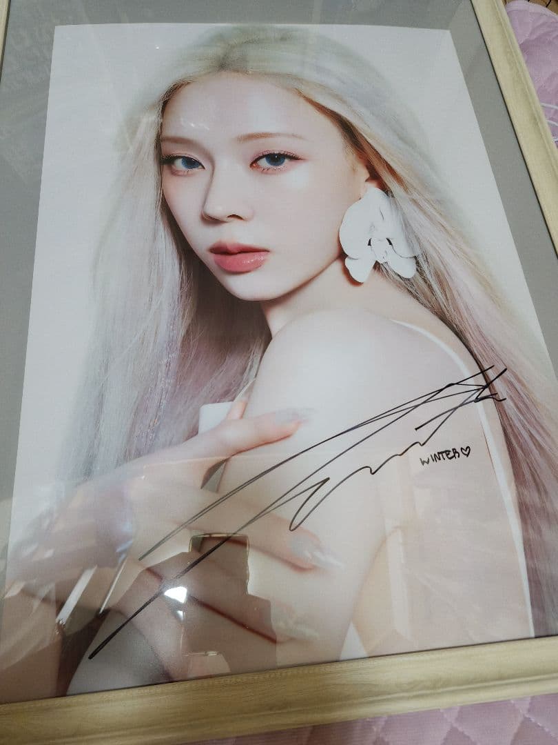 aespa ウィンター　直筆サイン入りポスター　espoir