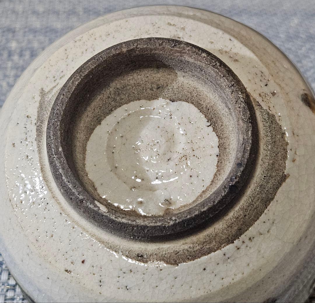 【時代古作品❗】明治時代頃　古織部　鉄絵織部釉茶碗　小服茶碗　旅茶碗　野点茶碗