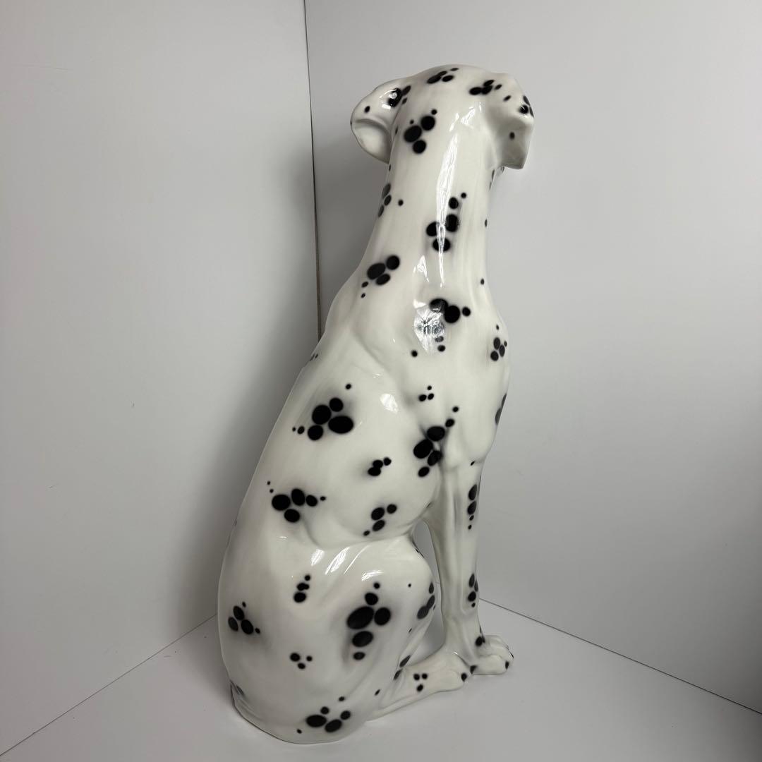 ダルメシアン　特大87cm イタリア製 Demain 陶器製 オブジェ 置物