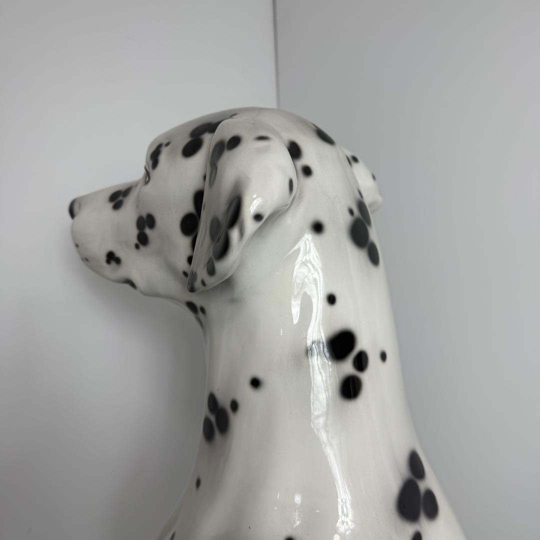 ダルメシアン　特大87cm イタリア製 Demain 陶器製 オブジェ 置物