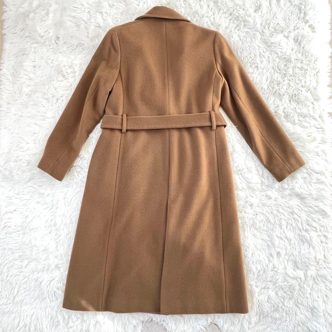 美品　AMACA コート　カシミヤ混　キャメル　チェスターコート　36