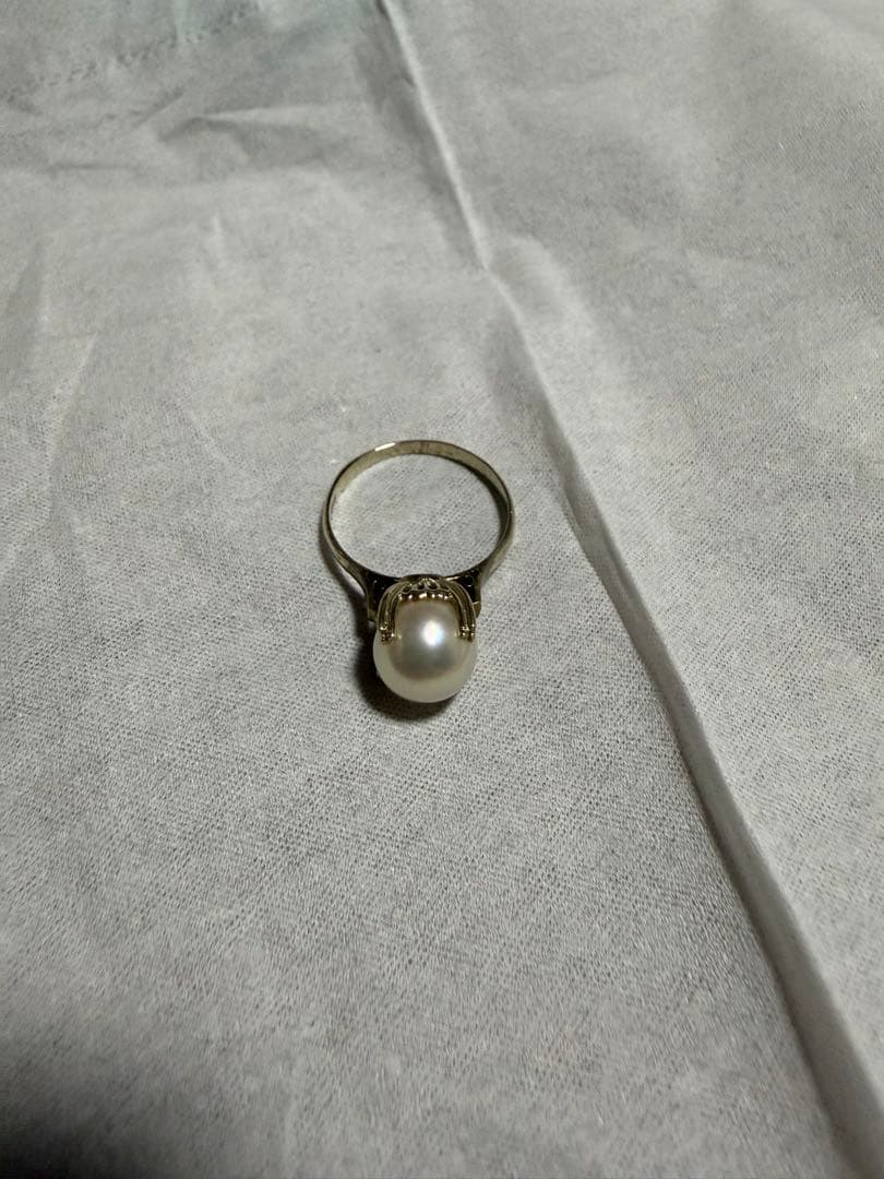 K14WGパールリング総重量2.85g