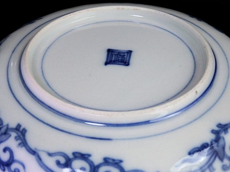 大聖寺伊万里　色絵　芥子の花図　輪花　５寸皿　F345AS-fbtz