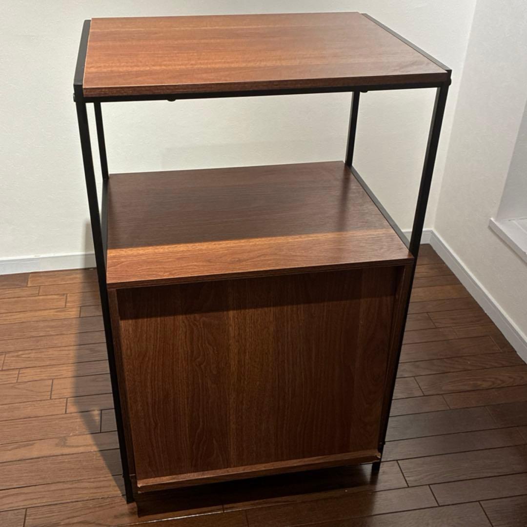 猫用トイレ　収納ラック　スリムタイプ　木目　シンプル　トイレ　キャットラック　棚