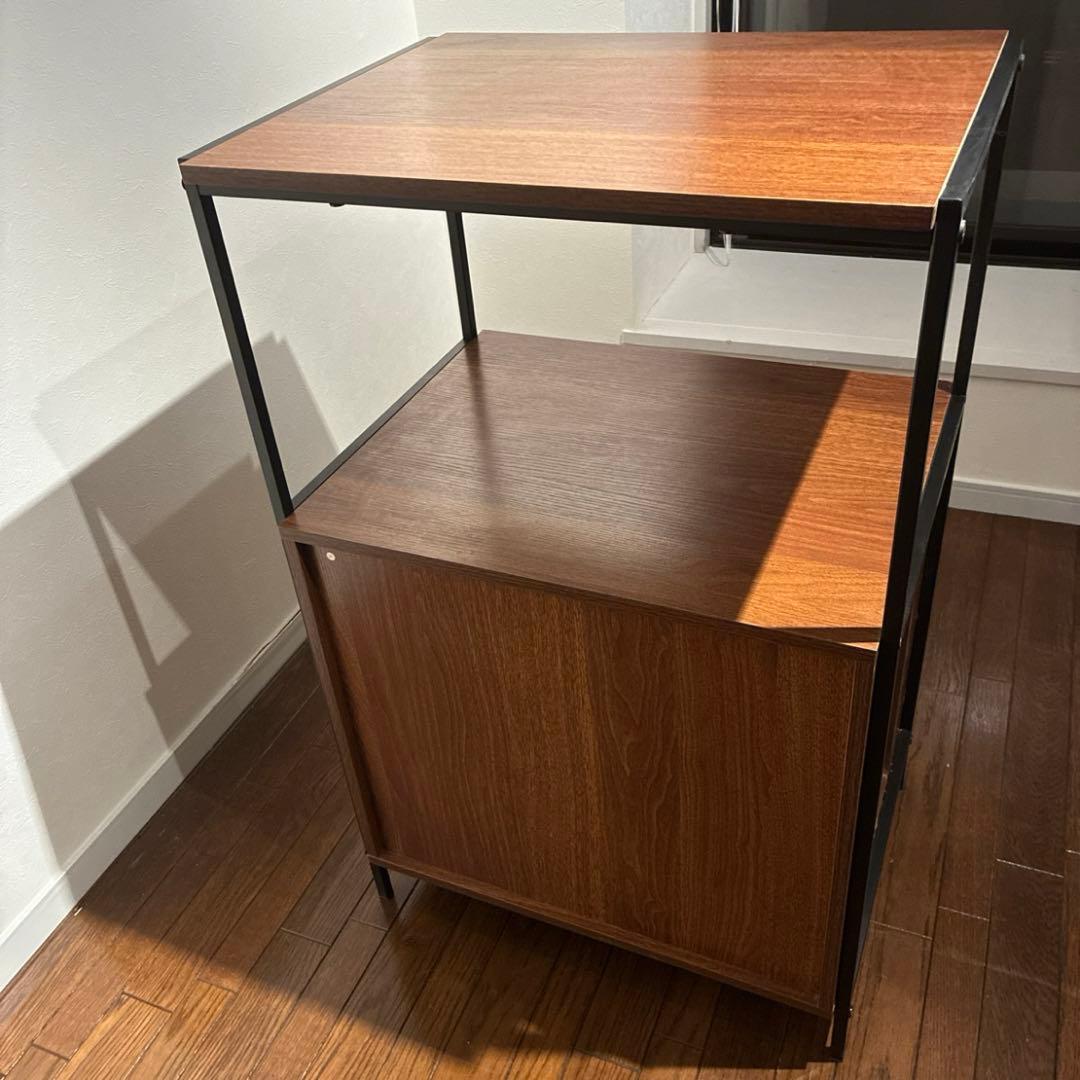 猫用トイレ　収納ラック　スリムタイプ　木目　シンプル　トイレ　キャットラック　棚