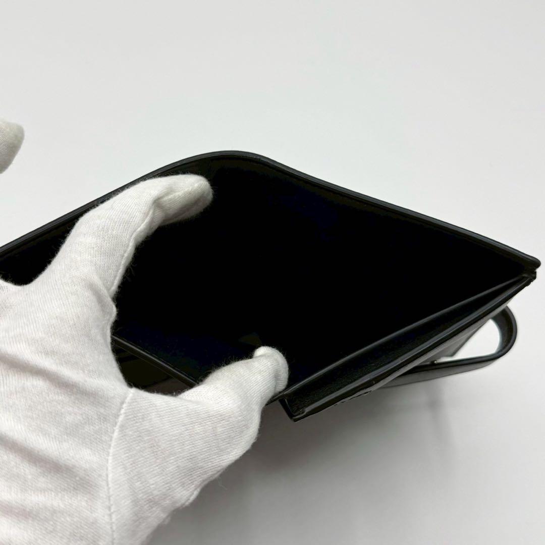 【美品✨現行】セリーヌ ミディアム ストラップウォレット 黒 レザー 箱 保存袋