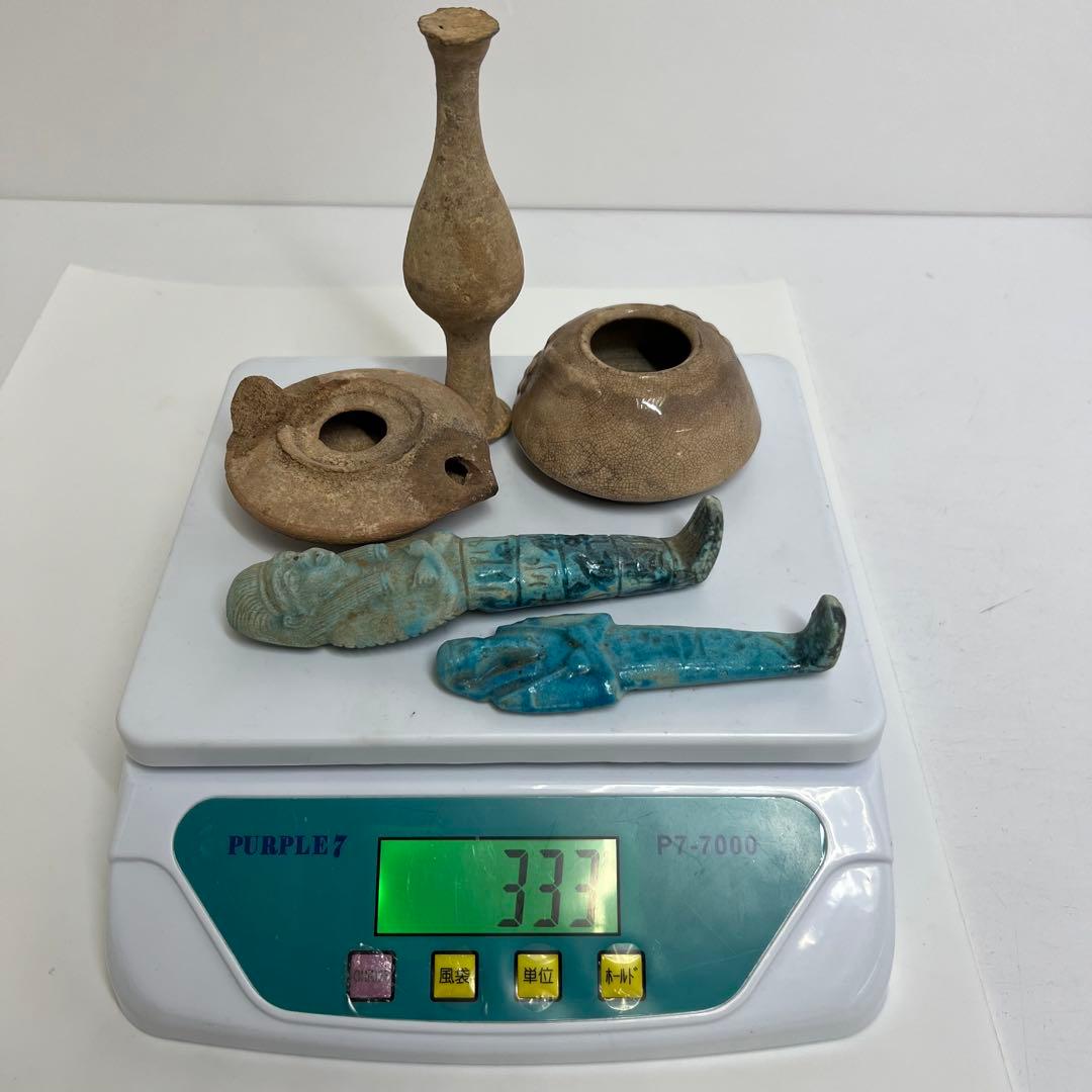 古代　エジプト　紀元前　ウ・シャブティ置物等　333g 東K8-0105①トエチ