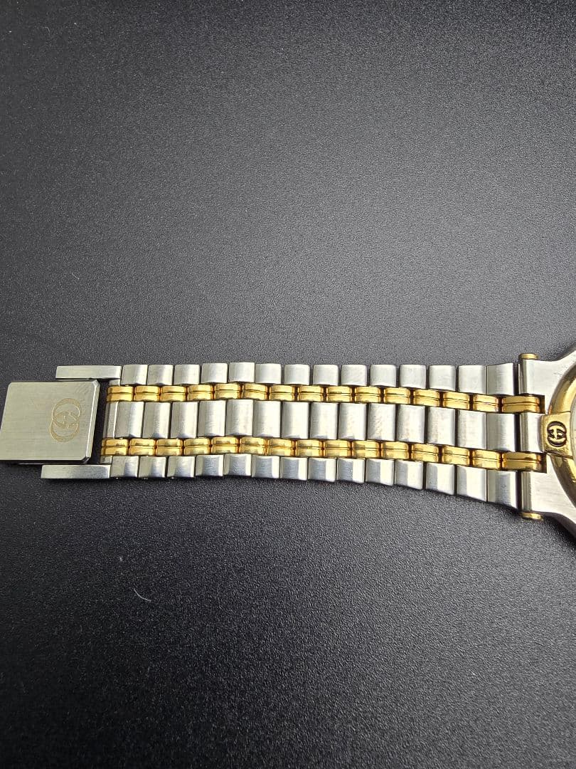 稼働品 OH済 GUCCI グッチ 9000M 腕時計 シルバーゴールド メンズ