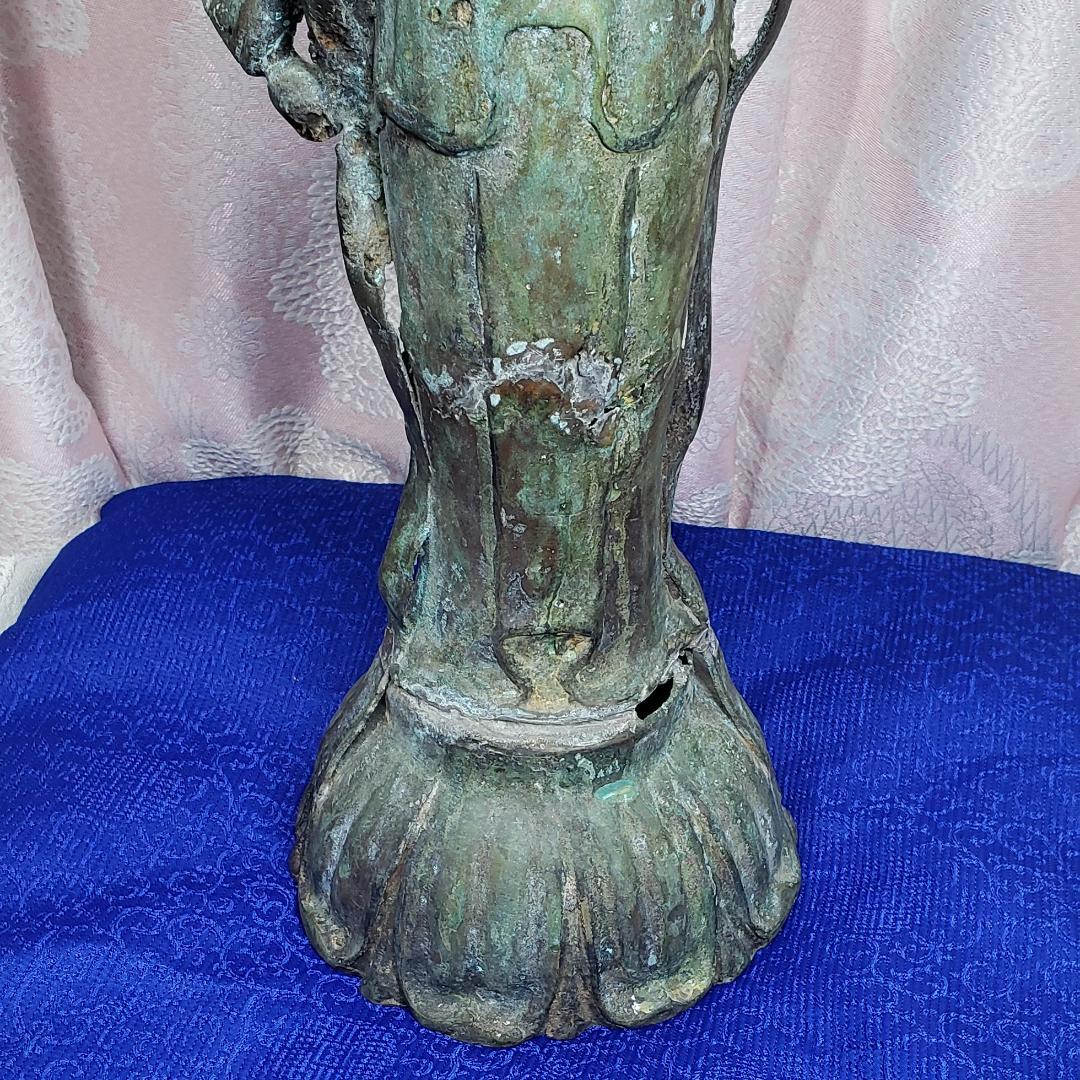 【博物館級】◆新羅金銅観音菩薩立像 新羅仏 仏像◆検）天平仏 飛鳥仏 空海