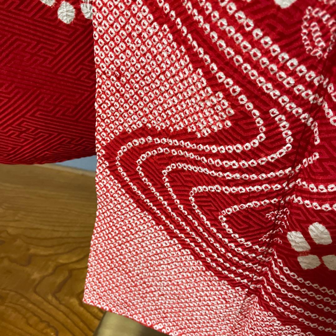 振袖フルセット　染分け　手絞り　手刺繍　成人式振袖　振袖　裄丈67