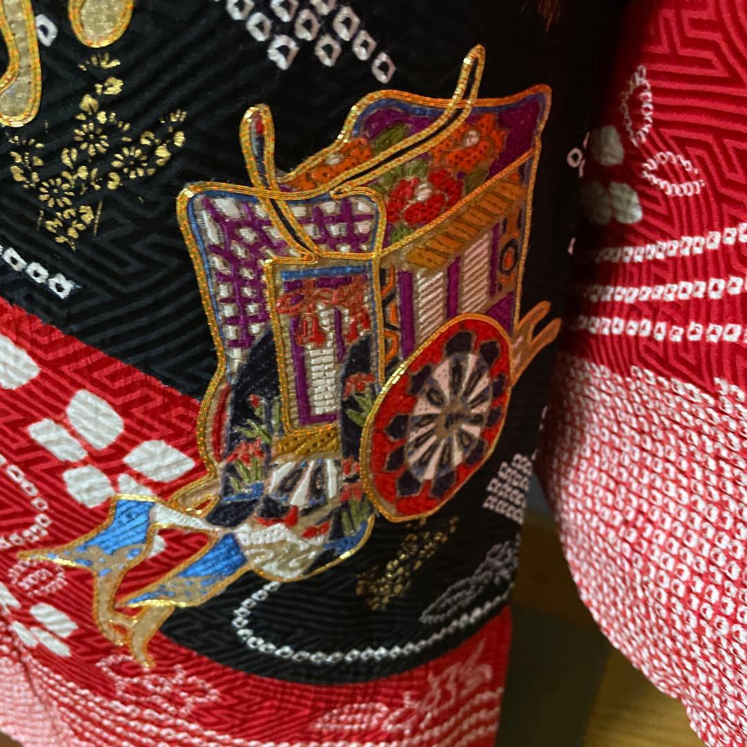 振袖フルセット　染分け　手絞り　手刺繍　成人式振袖　振袖　裄丈67