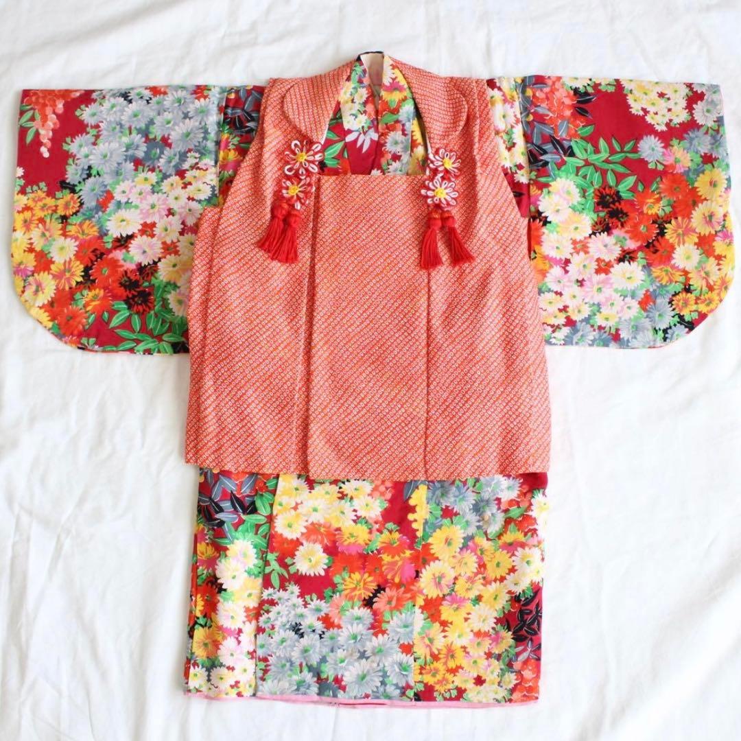 アンティーク　七五三　3歳　被布着物セット