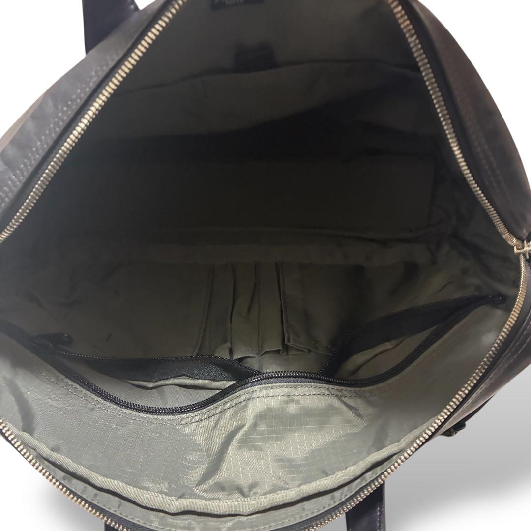 極美品　ポーター　タウゼン　2way ビジネスバッグ　ブラック　オールレザー　黒