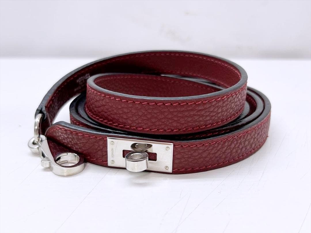 使用感なし　HERMES　エルメス　ケリー　ドッグリード　レザー　ペット　□I