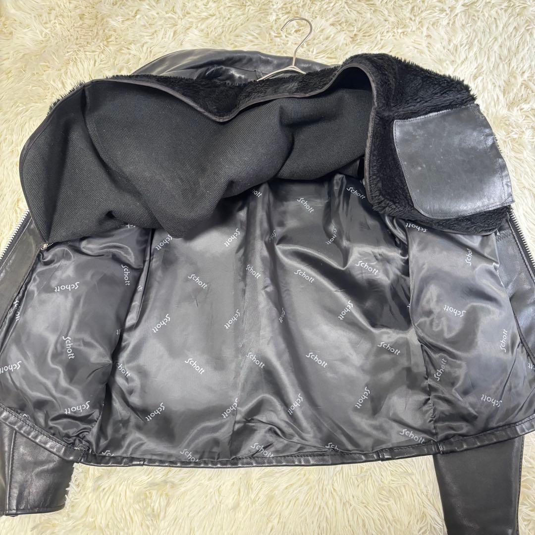 美品✨schott 642 レザージャケット　シングルライダース　牛革　40 黒